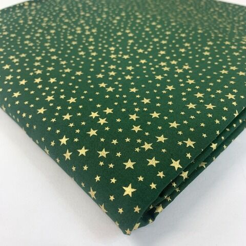 Christmas prints little stars green