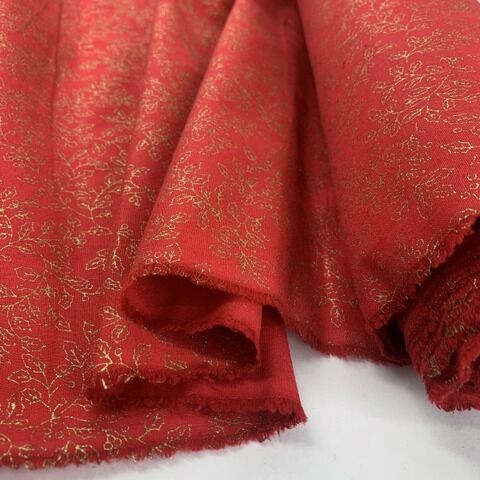 Christmas cotton holly red 1
