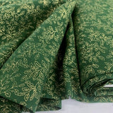 Christmas cotton holly green