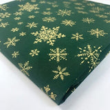 Christmas prints snowflakes green