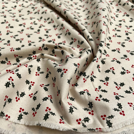 Christmas cotton holly natural grande