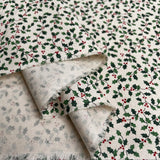 Christmas cotton holly natural dainty