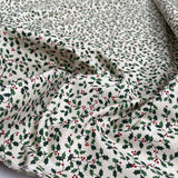 Christmas cotton holly natural dainty