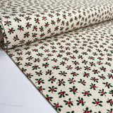 Christmas cotton holly natural medium