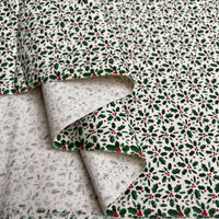 Christmas Cotton - Holly Natural - Pettit