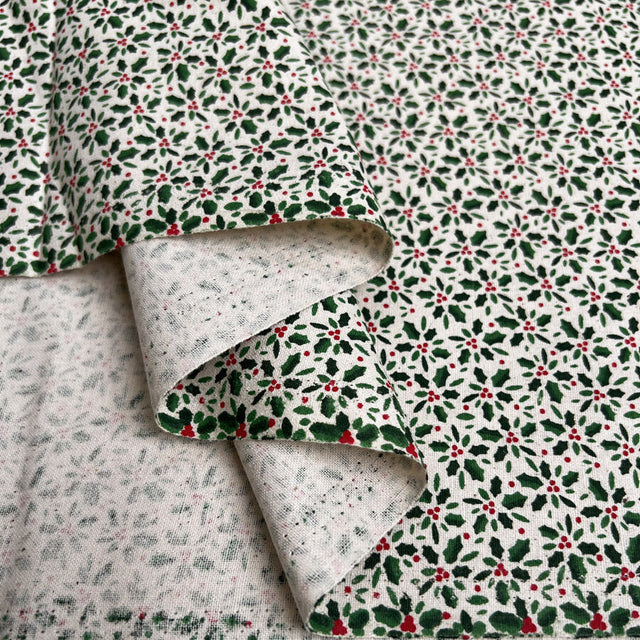 Christmas cotton holly natural pettit