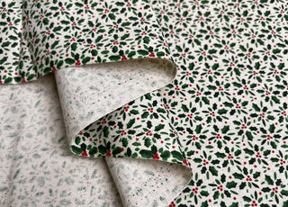 Christmas cotton holly natural pettit