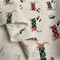 Christmas Cotton - Festive Dachshund