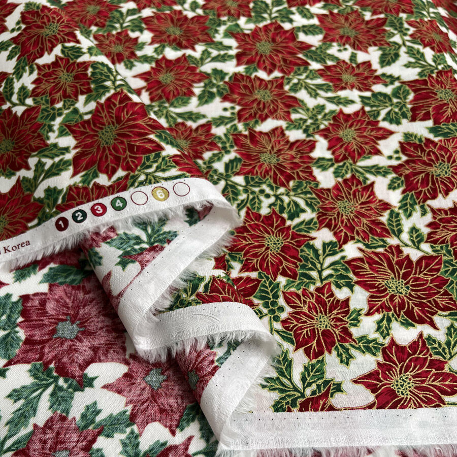 Christmas prints poinsettia