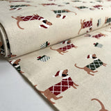 Christmas cotton festive dachshund