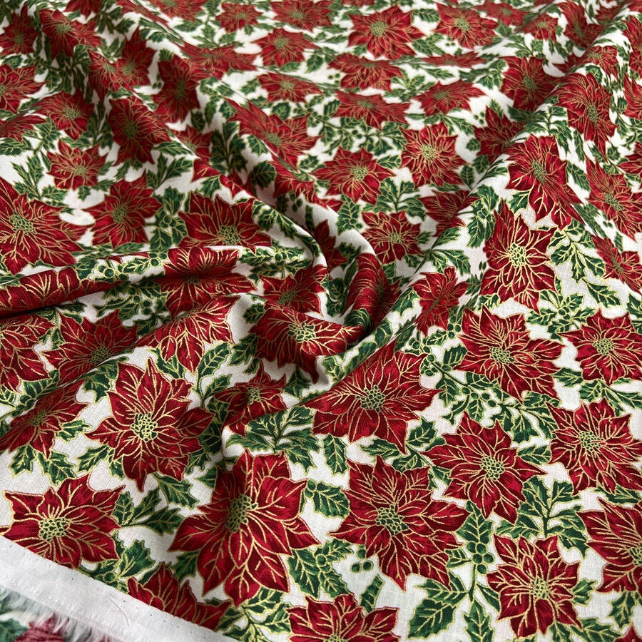 Christmas prints poinsettia