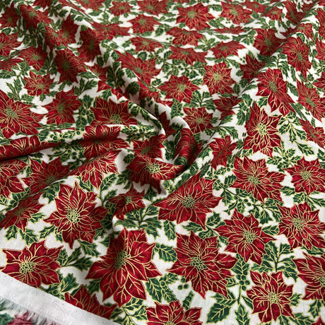 Christmas prints poinsettia
