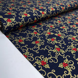 Christmas cotton berries holly blue