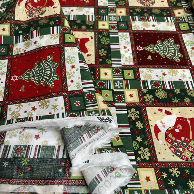 Christmas cotton winter wishes green