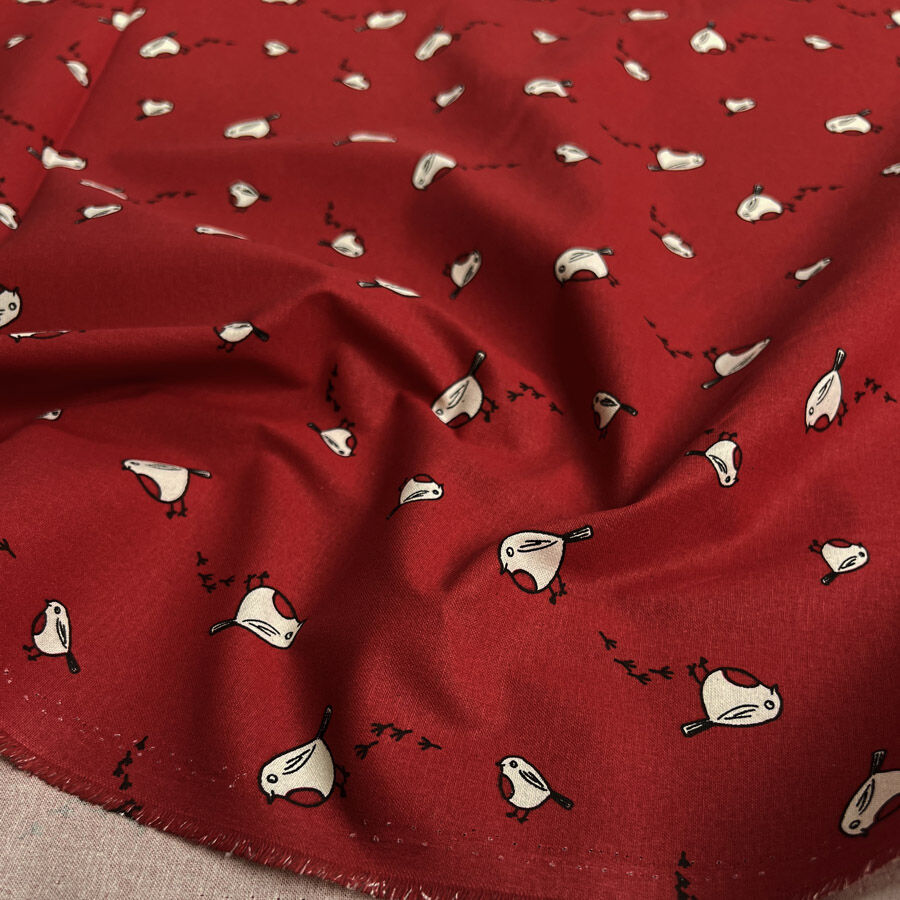 Christmas cotton red robin