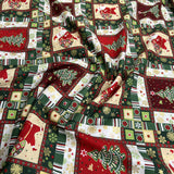 Christmas cotton winter wishes green