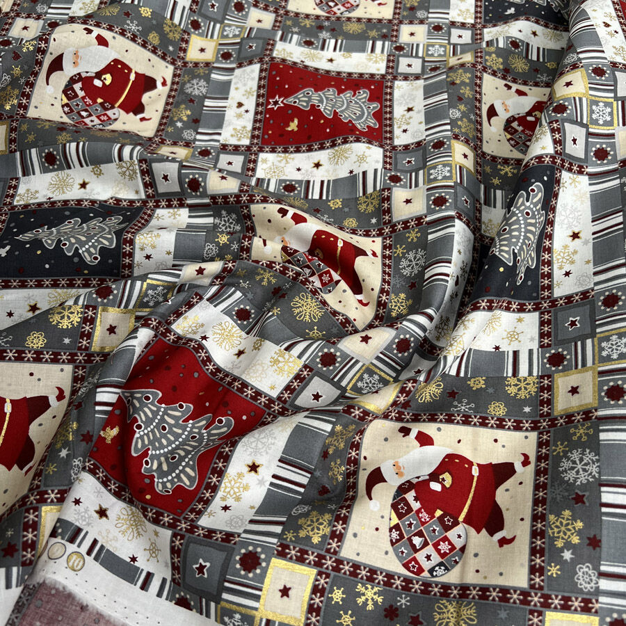Christmas cotton winter wishes grey
