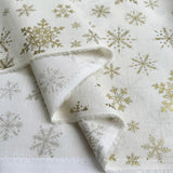 Christmas prints snowflakes ivory