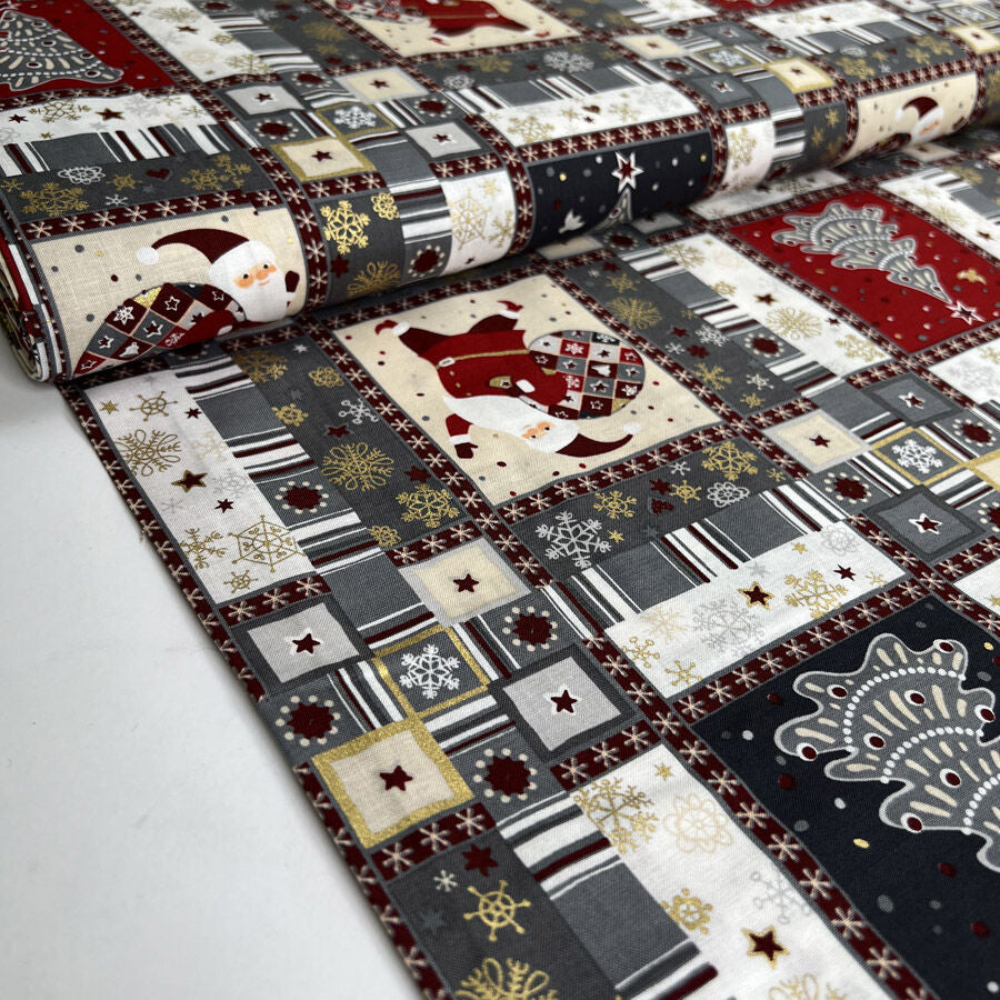 Christmas cotton winter wishes grey