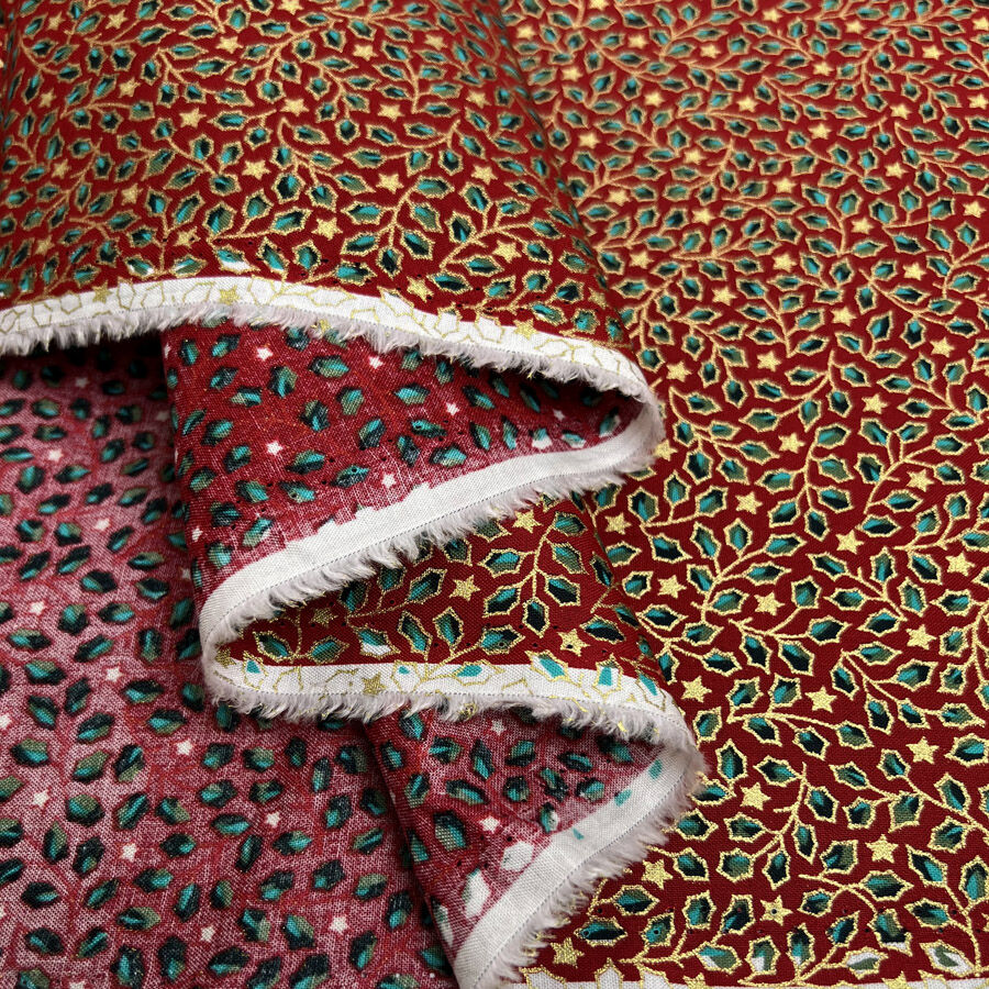 Christmas cotton hollygrove red