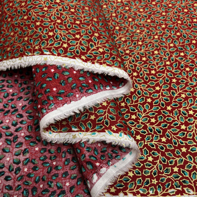 Christmas cotton hollygrove red