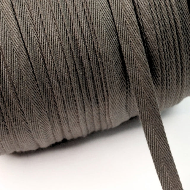 14mm grey cotton heringbone webbing bunting tape crafts Roll