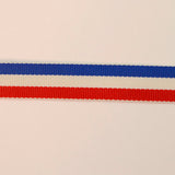 15mm Blue Red White Striped Polyester Binding S