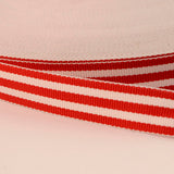 15mm Red White Striped Polyester Binding Cu
