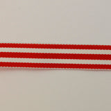 15mm Red White Striped Polyester Binding S