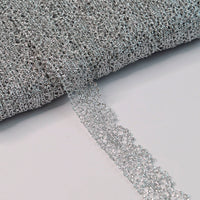 Silver Lurex Trim - Lace (15mm)