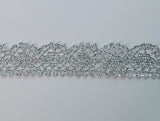 15mm Silver Lurex Lace Trimming Edging Crafts S