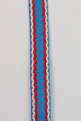 15mm Stitched Edge Braid Cotton Tape Blue Red White Crafting Haberdashery Cu