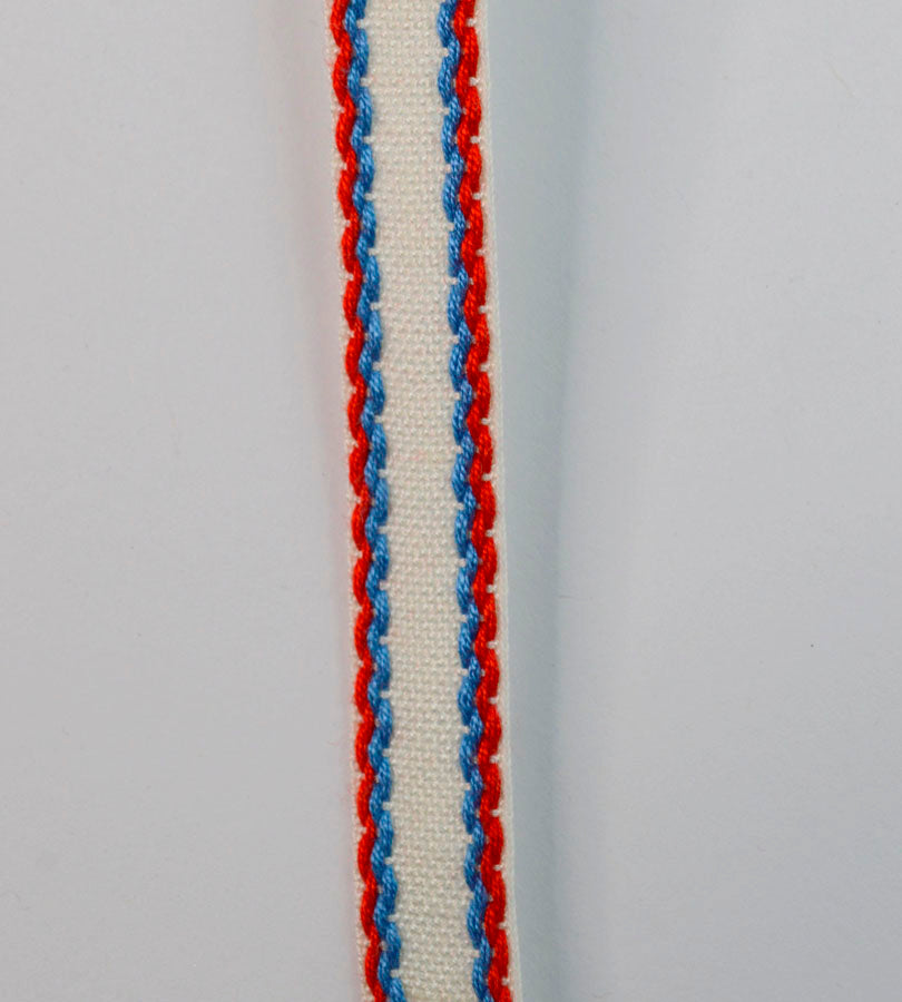 15mm Stitched Edge Braid Cotton Tape White Blue Red Crafting Haberdashery Cu 23734775 22Ac 4F41 805C Bd7Fb5D077A0