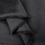 16 Wale Washed Corduroy Grey Needlecord Cotton Woven Trouser Fabric Fold