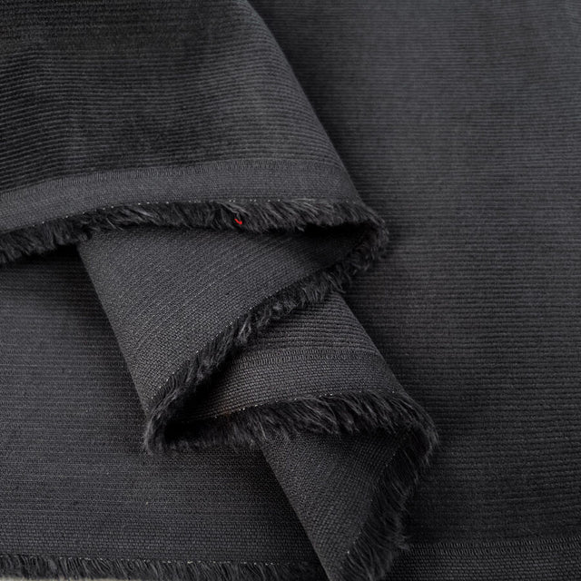 16 Wale Washed Corduroy Grey Needlecord Cotton Woven Trouser Fabric Fold