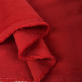 16 Wale Washed Corduroy Red Needlecord Cotton Woven Trouser Fabric Fold