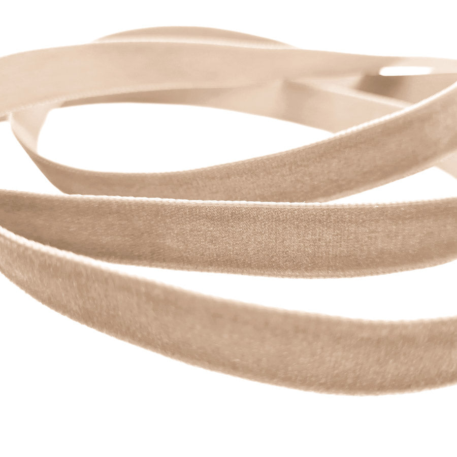 16mm Berisfords Nylon Velvet Ribbon 9427 Beige