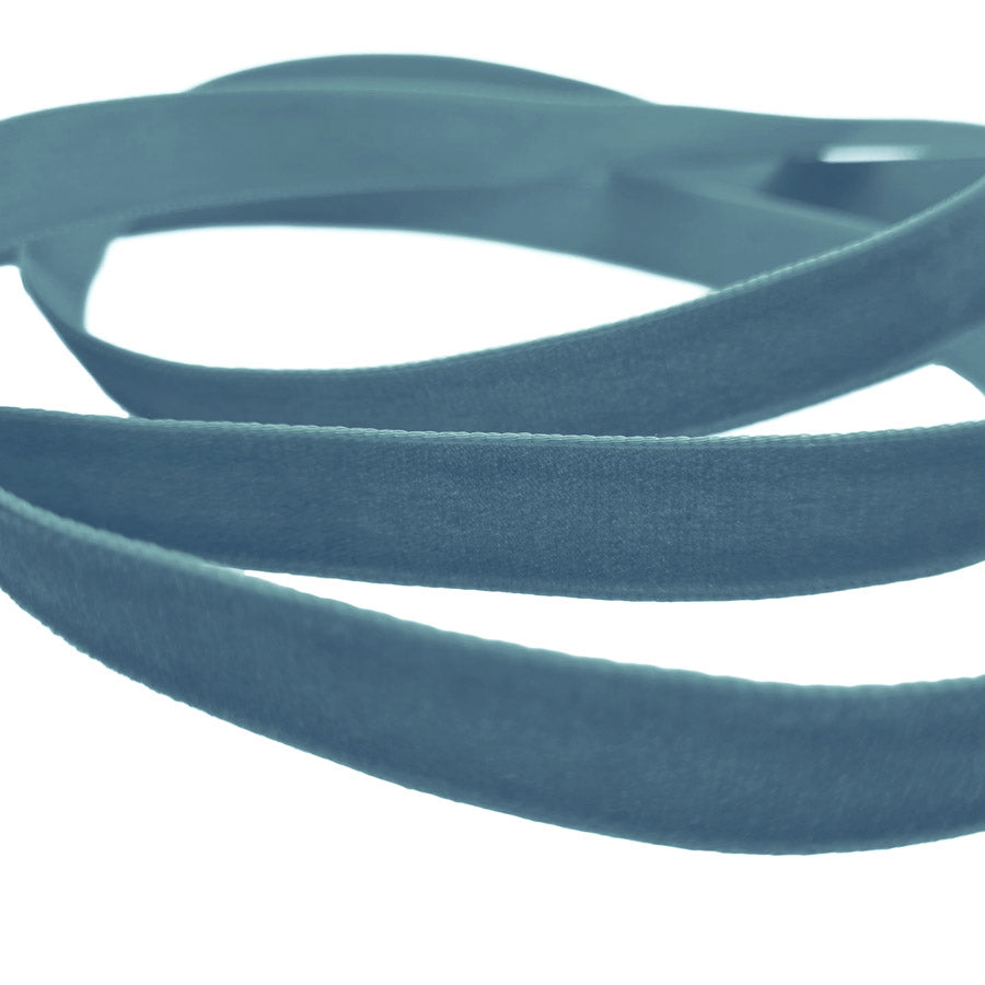 16mm Berisfords Nylon Velvet Ribbon 9536 Williamsberg Blue