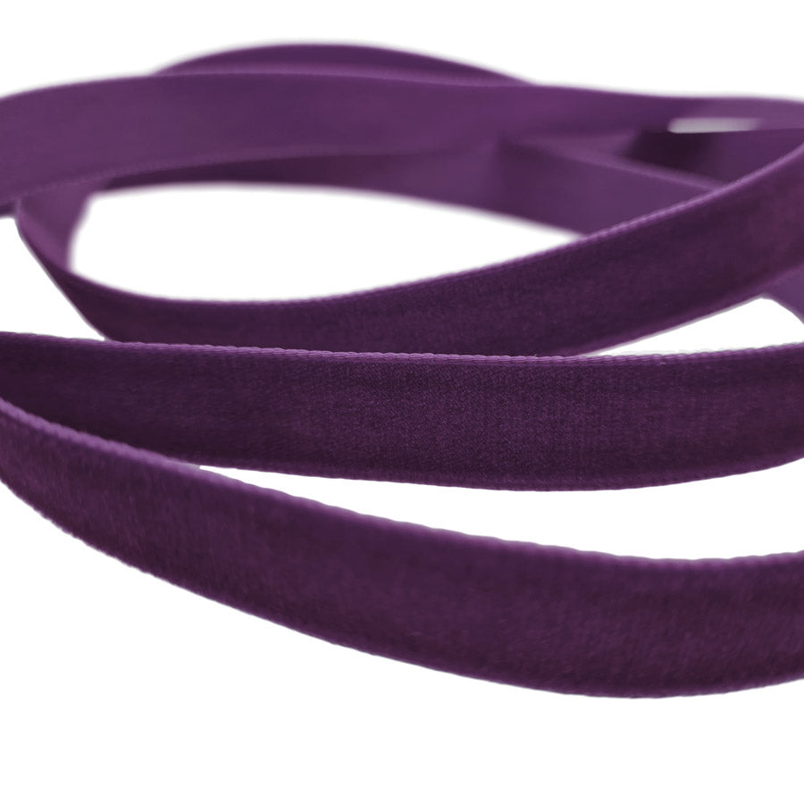 16mm Berisfords Nylon Velvet Ribbon 9581 Plum