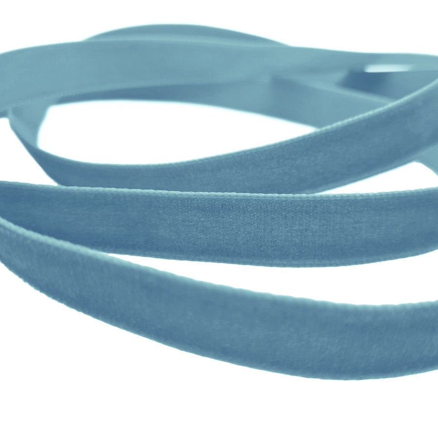 16mm Berisfords Nylon Velvet Ribbon 9603 Blue Note