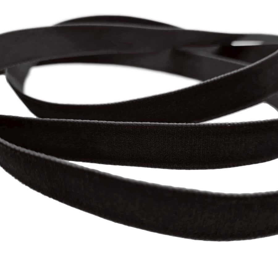 16mm Berisfords Nylon Velvet Ribbon 9725 Black
