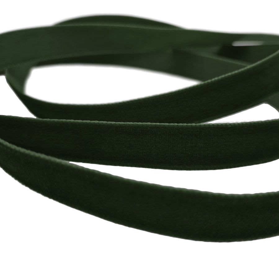 16mm Berisfords Nylon Velvet Ribbon 9926 Olive
