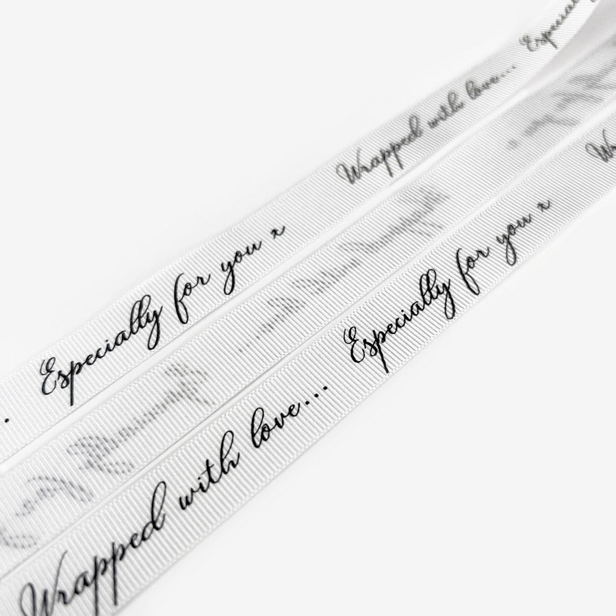 16mm Wrapped With Love Craft Sewing Ribbon White