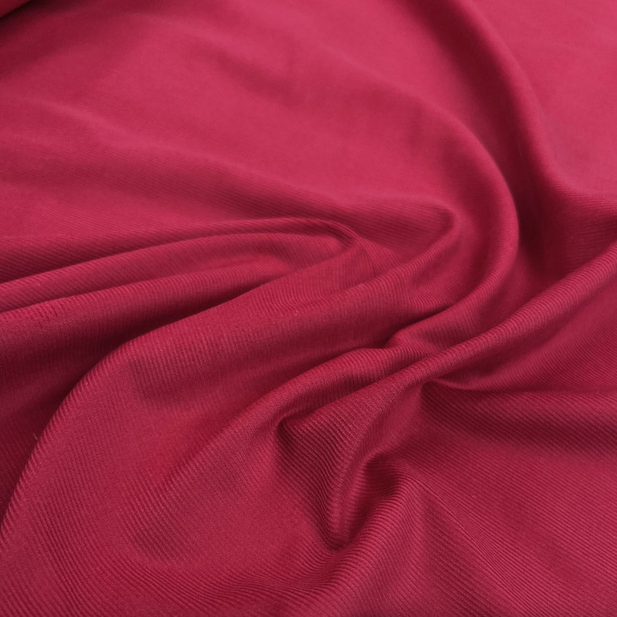 21 wale needlecord fuchsia pink cotton corduroy woven shirting fabric cu
