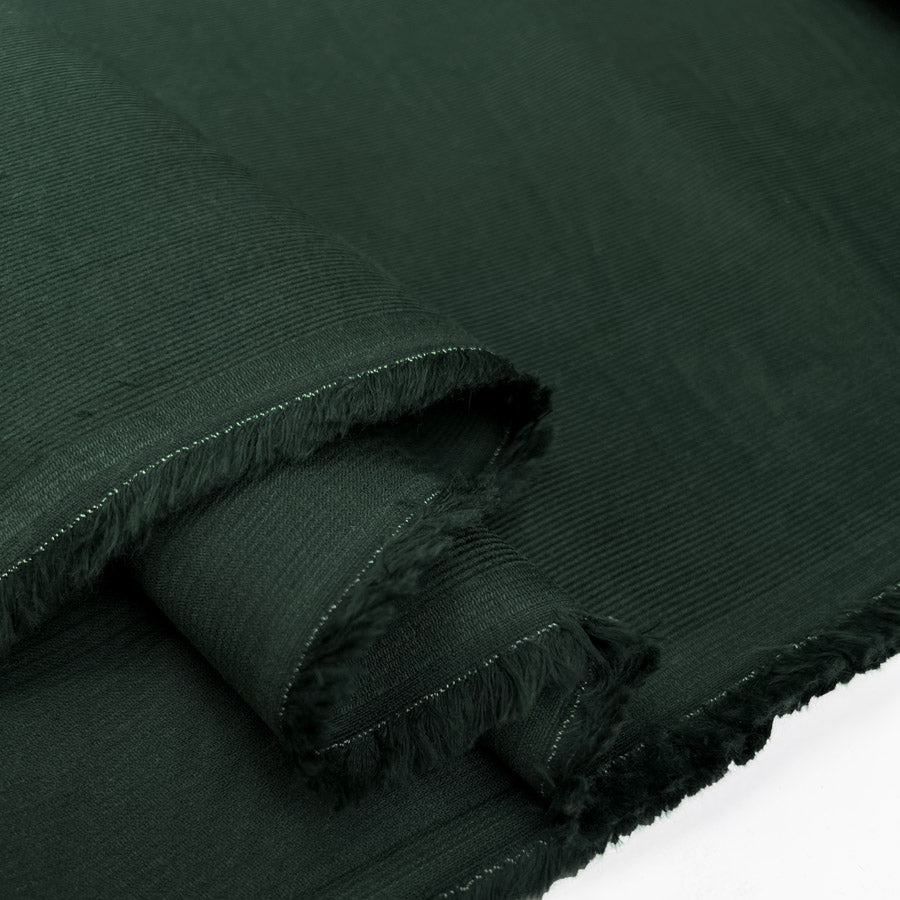 21 wale needlecord moss green cotton corduroy woven shirting fabric fold