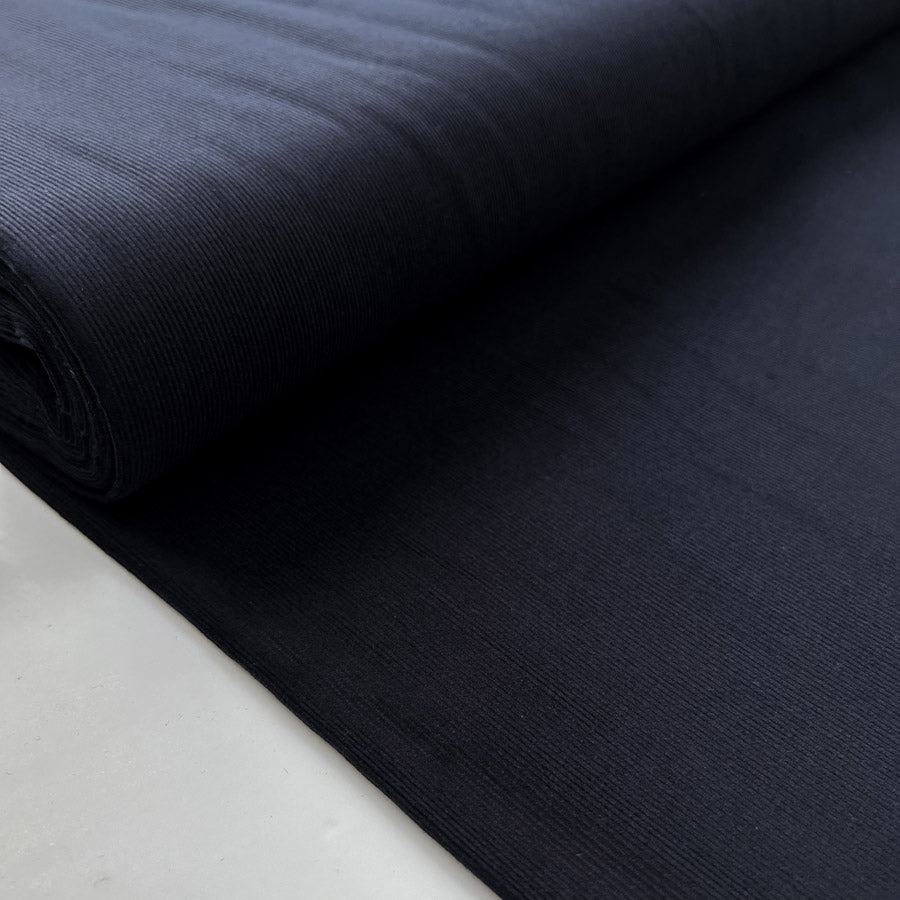 21 wale needlecord navy blue cotton corduroy woven shirting fabric bolt