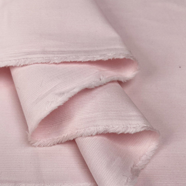 21 Wale Needlecord Pink Cotton Corduroy Woven Shirting Fabric Fold