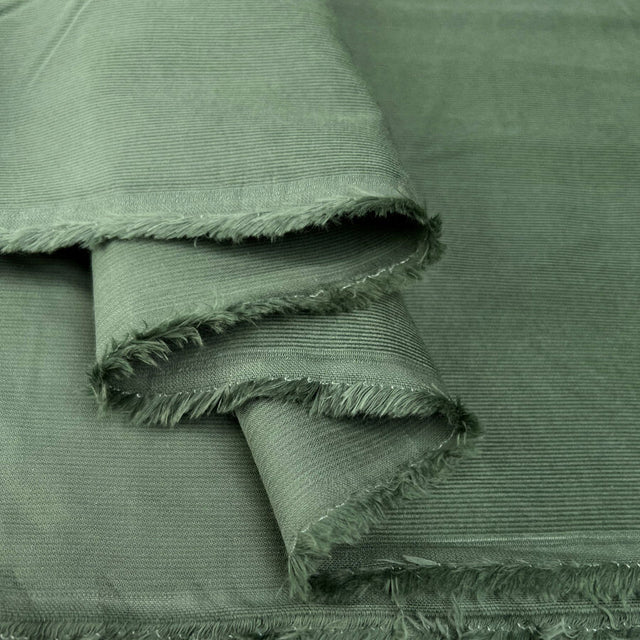 21 Wale Needlecord Sage Cotton Corduroy Woven Shirting Fabric Fold 102E3828 D351 49F4 87Ec 6515D7778102