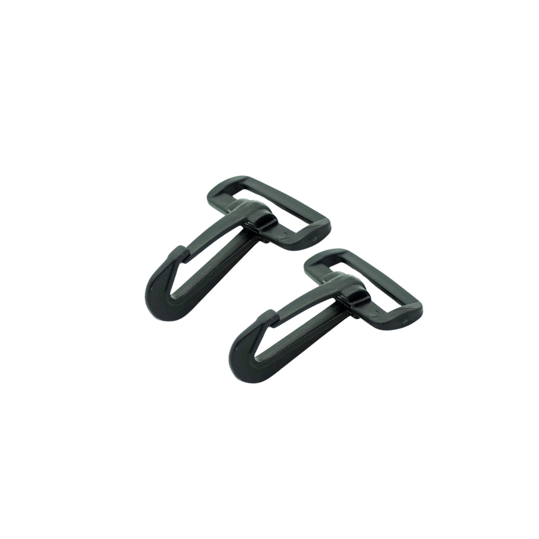 25mm Plastic Bag Strap Snap Hook Clip Fasteners Black