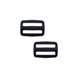 25mm Wide Black Plastic Strap Sliders